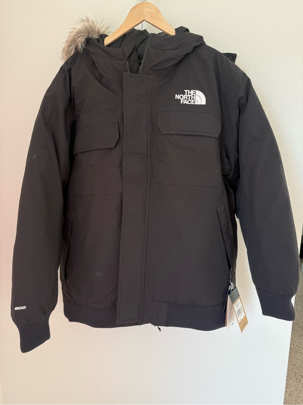 AUTHENTIC THE NORTH FACE MENS MCMURDO BOMBER 600 BLACK  BRAND NEW WITH TAGS XXL